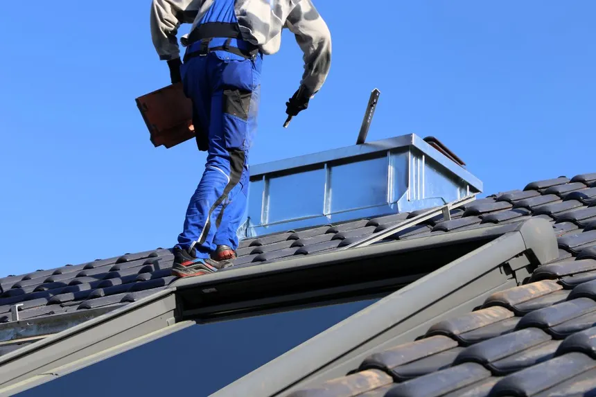 Roof repair work